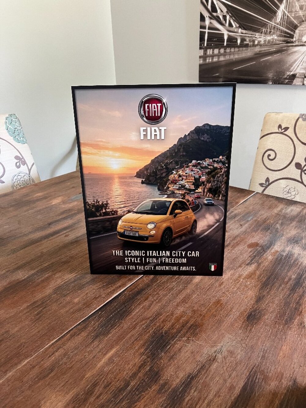 Fiat 500 12x16 Portrait Print – The Iconic Italian City Car Wall Art